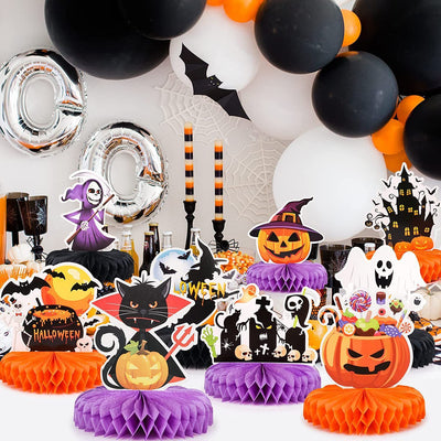 NEVY-TECH Halloween decoration supplies include banners, balloons, and lights—perfect for themed party and event décor.