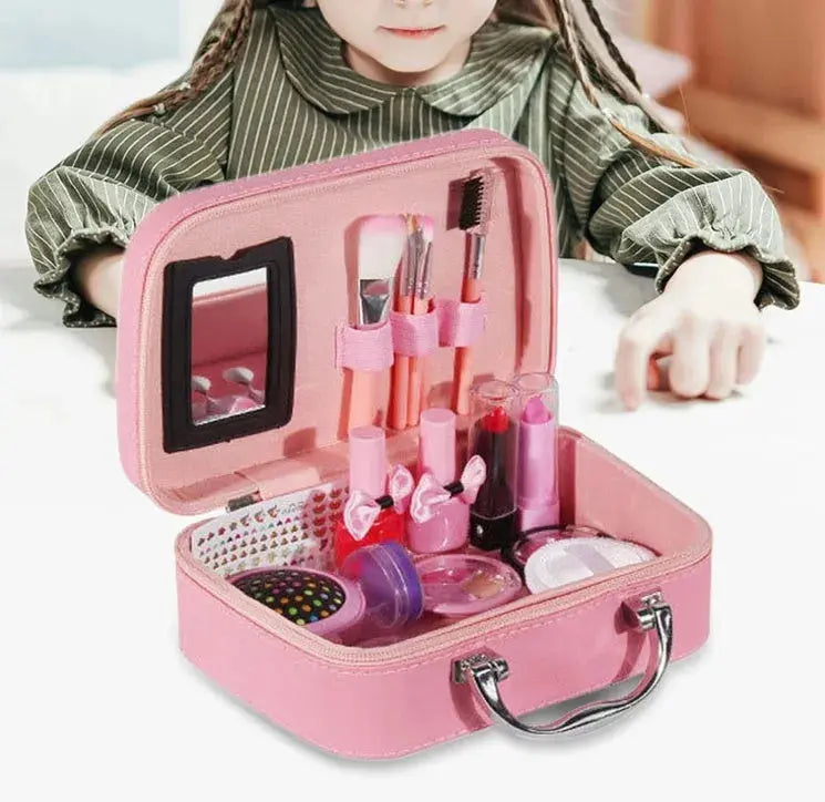 NEVY-TECH Makeup Box Kit includes all essentials for beauty lovers—professional cosmetics in a stylish, portable case.