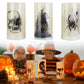 NEVY-TECH offers 3 warm orange flameless candles with timer—battery-operated Halloween lights for safe, spooky décor.