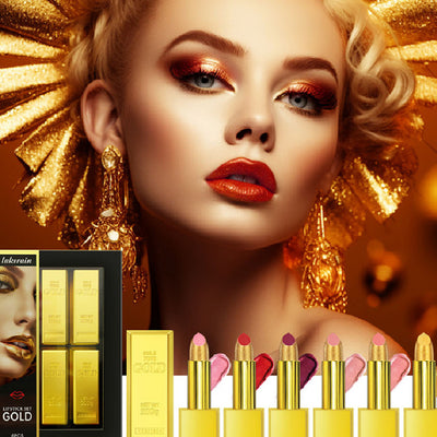 NEVY-TECH Lipstick Kit Gold Bar Makeup Set offers rich shades, luxury packaging, and smooth textures for every occasion.