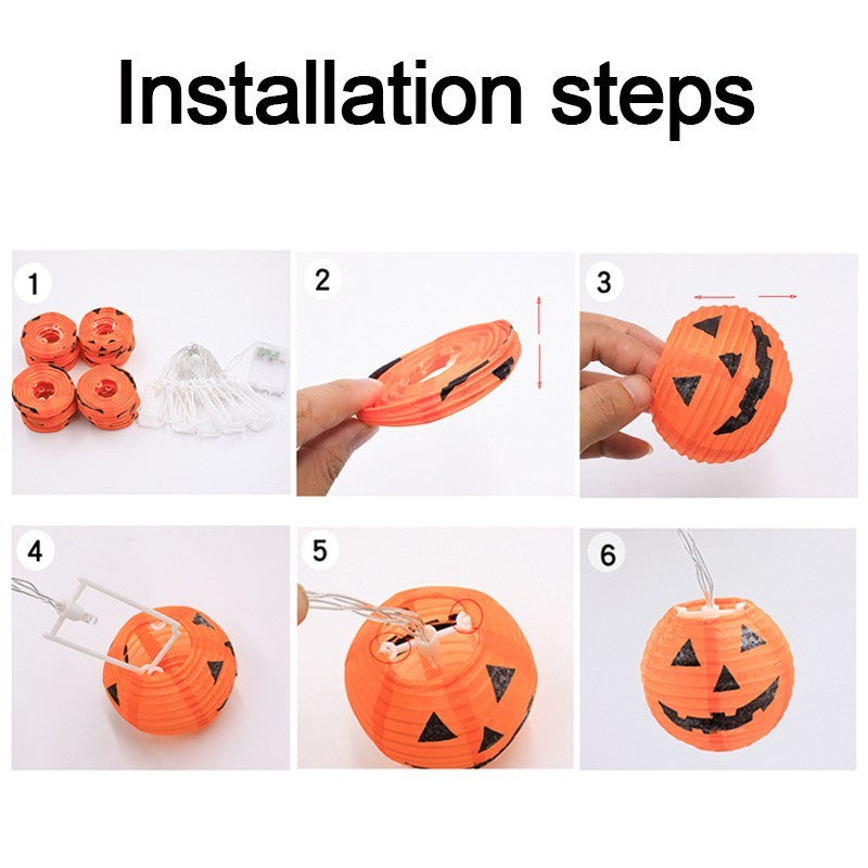 NEVY-TECH brings 10LED pumpkin lantern lights for Halloween parties—perfect for window, curtain, or wall decoration.