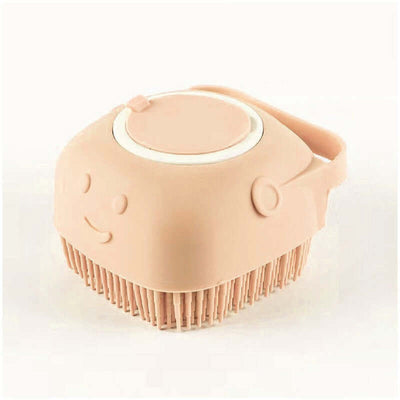 Silicone Dog Bath Massage Gloves – Pet Grooming Brush for Cats and Dogs with Shampoo Dispenser, Bathroom Cleaning Tool