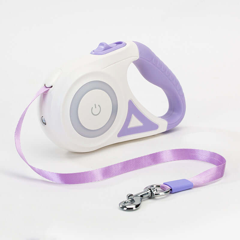 Retractable Dog Leash with Collar and Spotlight – Automatic Pet Traction Rope for Small and Medium Dogs