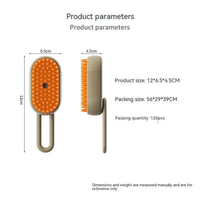 3-in-1 Electric Cat Steam Brush – Spray Hair Removal Comb for Dog & Cat Grooming and Massage