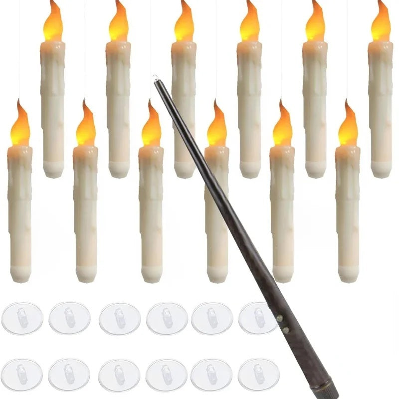 NEVY-TECH brings 12 floating LED candles with remote control—perfect for Halloween, Christmas, and magical party decorations.