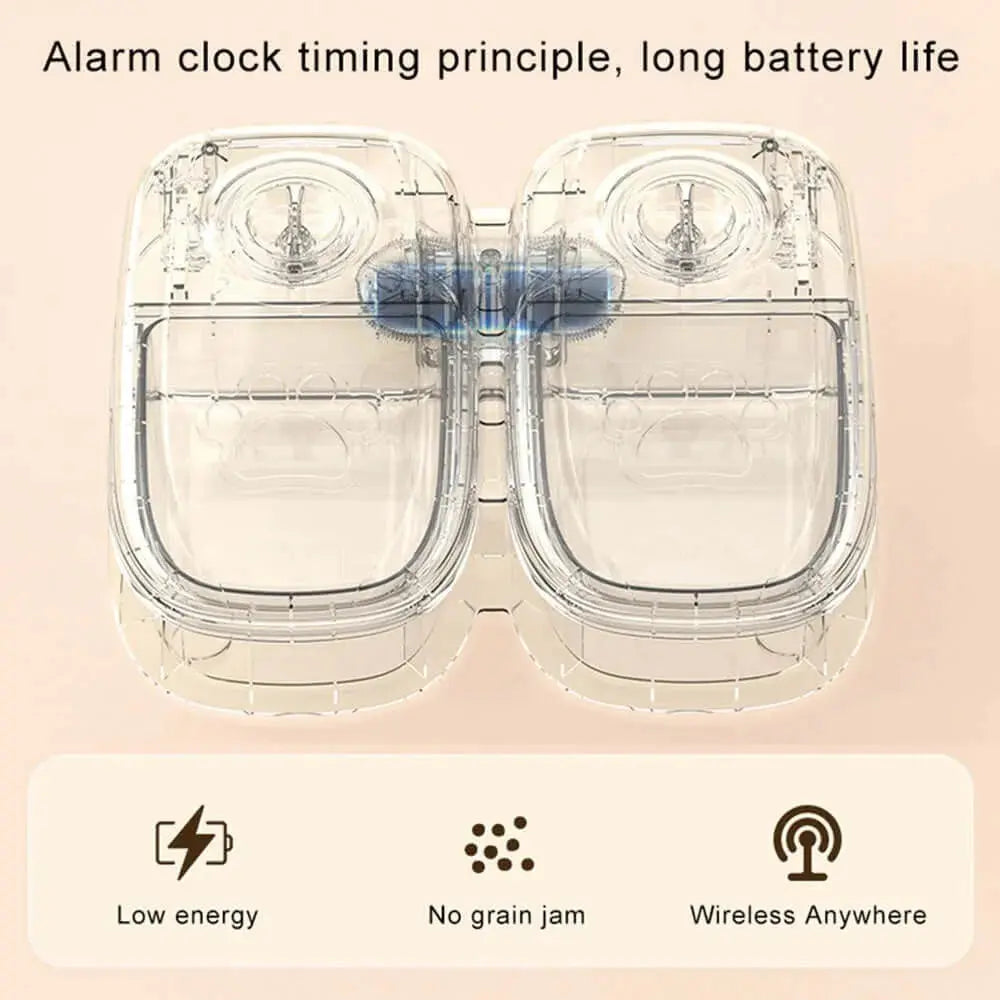 Automatic Smart Pet Feeder with Timer and Stainless Steel Bowl for Cats and Dogs – Food Dispenser Pet Feeding Supplies