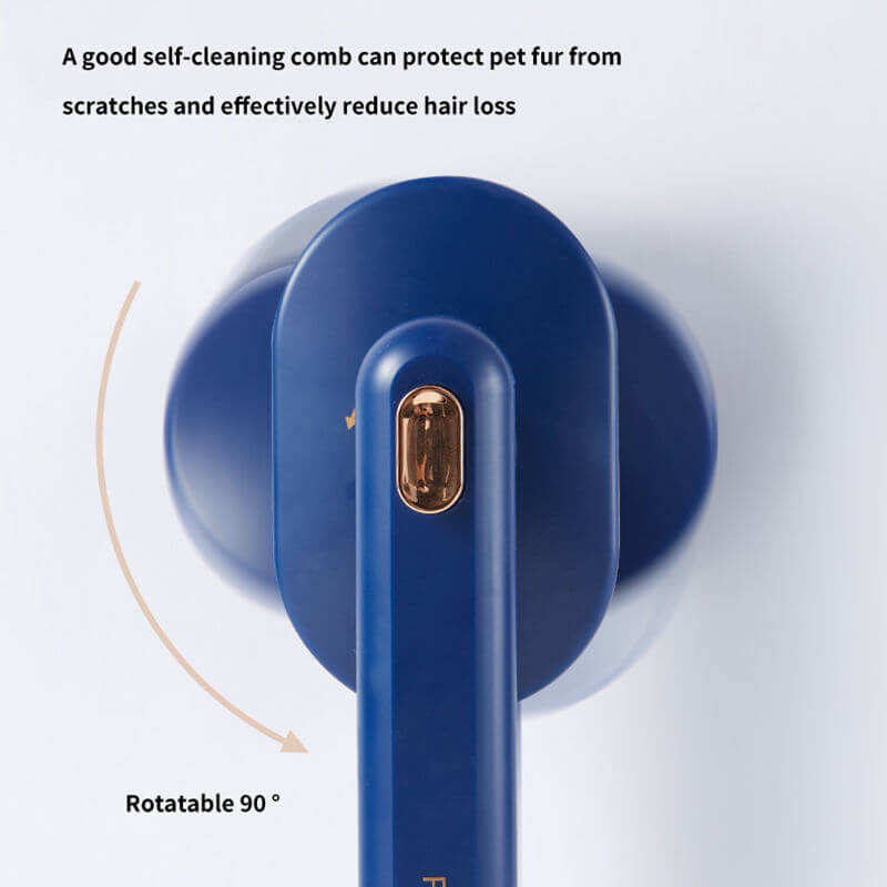 Self-Cleaning Pet Hair Removal Comb for Cats and Dogs – Grooming Brush to Remove Floating Hair Easily