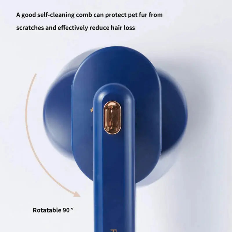 Self-Cleaning Pet Hair Removal Comb for Cats and Dogs – Grooming Brush to Remove Floating Hair Easily